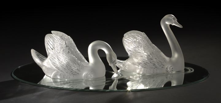 Pair of Lalique Crystal Figures 2cac4