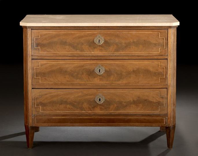 Neoclassical Mahogany and Marble Top 2c6fa