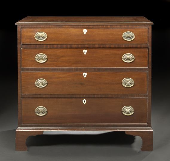 George III Mahogany Chest mid 19th 2c7b1