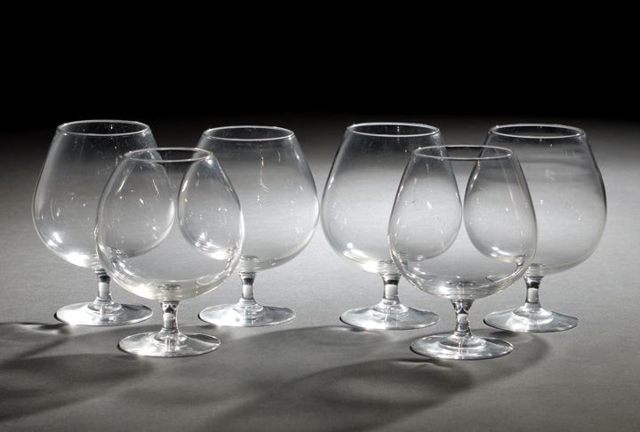 Set of Six Steuben Blown Crystal 2c800