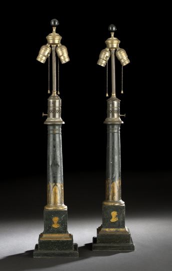 Pair of French Brass Mounted Turned  2c855