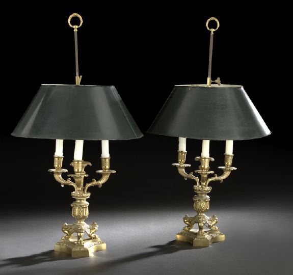 Opulent Pair of French Gilt Brass 2c858