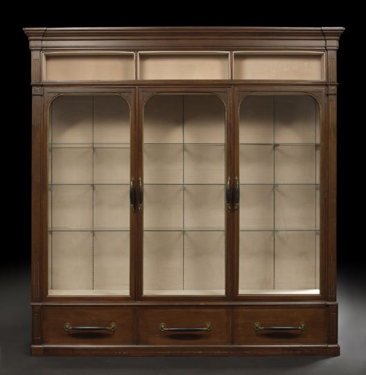 Contemporary Mahogany Display Case  2ccba