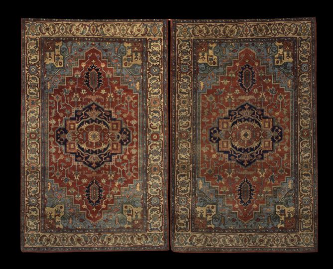 Pair of Agra Serapi Carpets 5  2caed