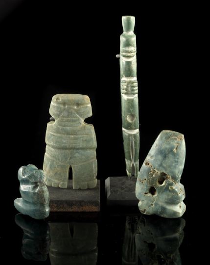 Four Jade Pendants from Various Costa