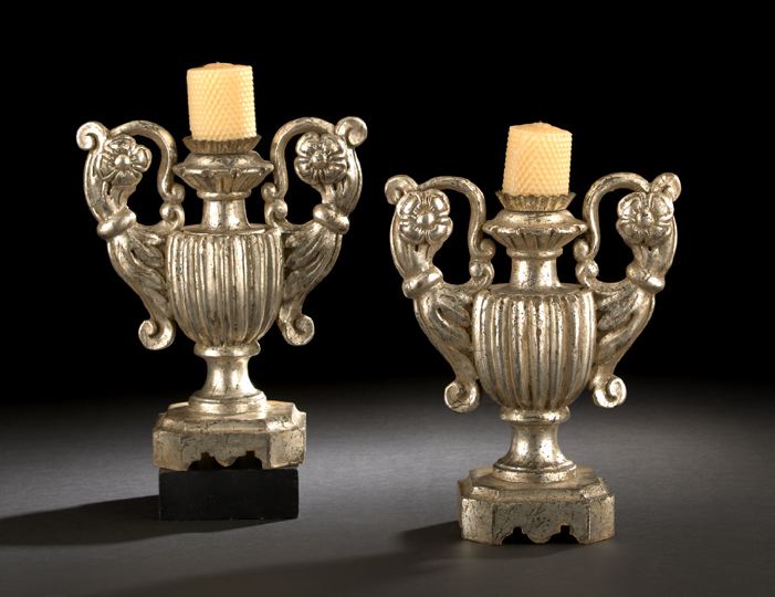 Pair of Italian Carved and Silvered 2cb3d