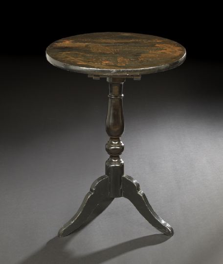 Victorian Black-Lacquered Tripod