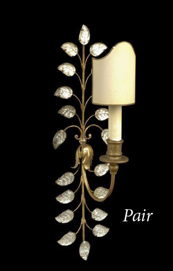 Pair of French Gilded Wrought-Iron