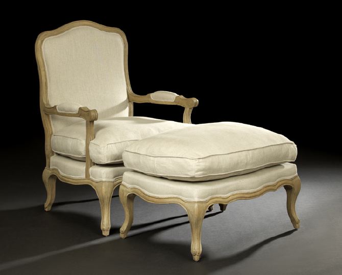 Louis XV-Style Beechwood Fauteuil