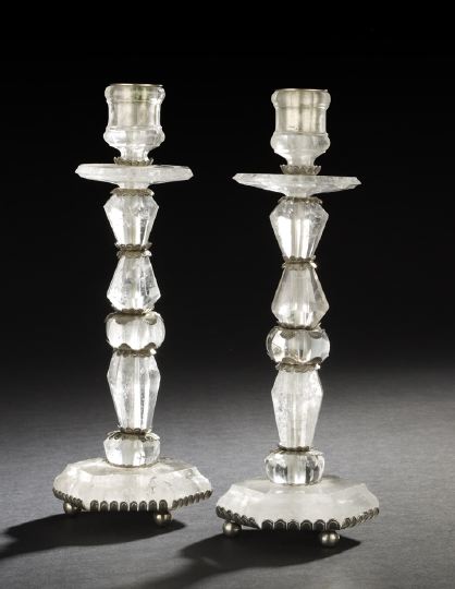 Pair of Italian Style Silver Alloy Mounted 2cbac