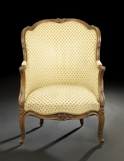 Louis XV Style Fruitwood Bergere  2cbb6