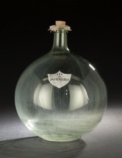 French Blown Green Glass Wine Jar,