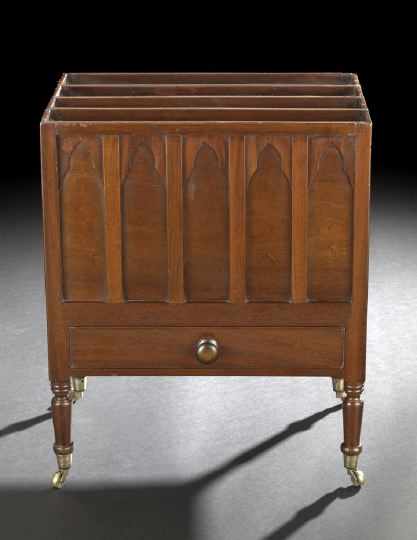 Late Regency Mahogany Canterbury  2cc60