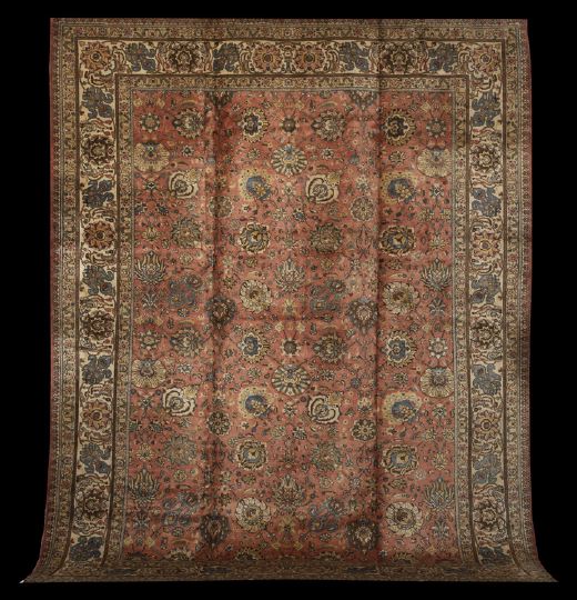 Semi-Antique Persian Tabriz Carpet,