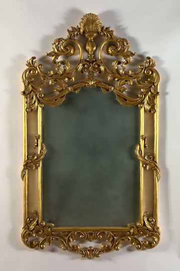 Large Italian Carved Giltwood Looking