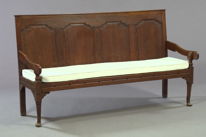 Rare Queen Anne Oak Paneled Long 2d083