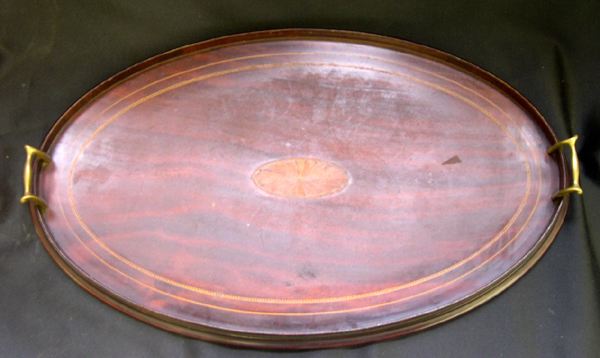 Edwardian Oval Brass-Mounted and