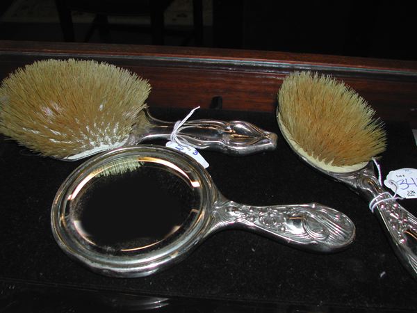 Group of Three Silver Vanity Items  2d091
