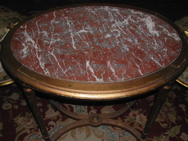 Louis XVI Style Giltwood Marble Top 2d0d7