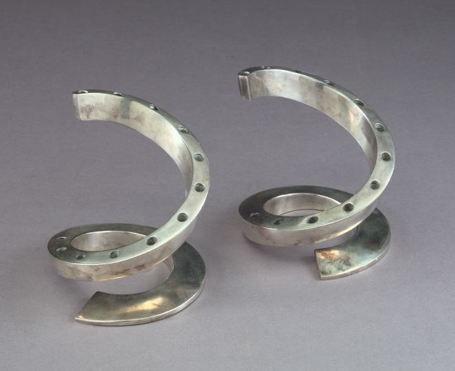 Stylish Pair of French Silverplate