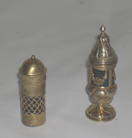 Two Silver Gilt Pepper Casters  2d110