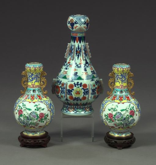 Pair of Kuang Hsu Elaborately Enameled 2d115