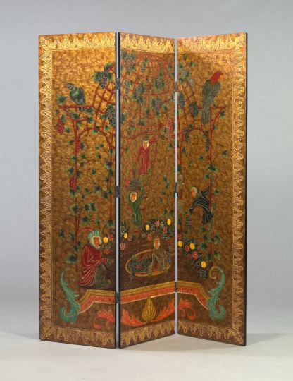 Large Chinese Carved, Polychromed