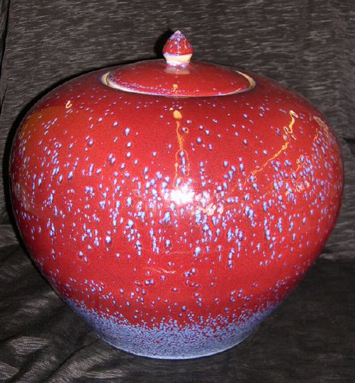 Large Chinese Sand-de-Boeuf Flambe-Glazed