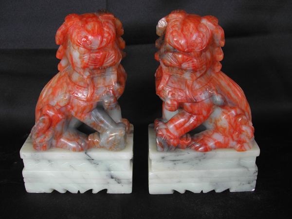 Pair of Kuang Hsu Carved Carnelian 2d12d