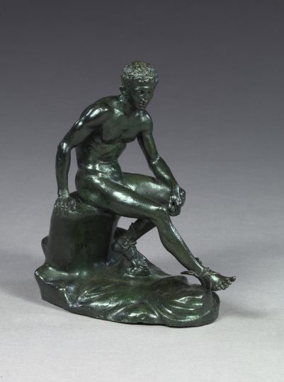 Bronze-Patinated Brass Figure of