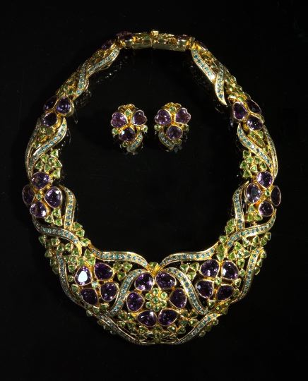 Stunning Vermeil and Gemstone Necklace 2d16b