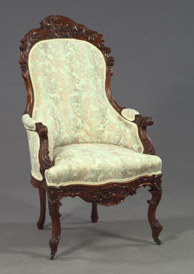 Continental Carved Rosewood Armchair  2d1e2