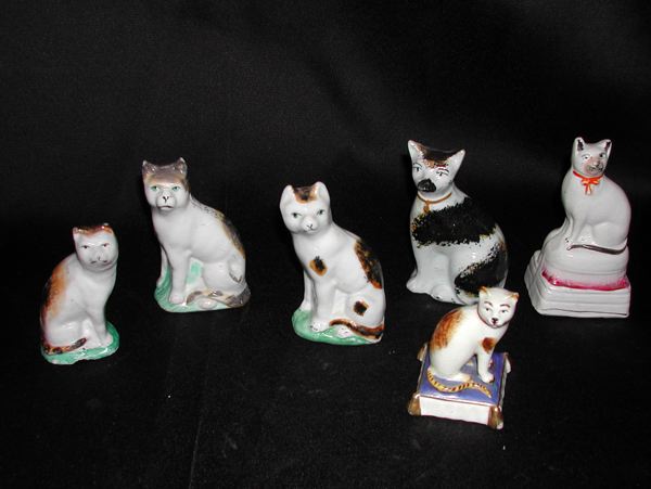 Interesting Collection of Six Staffordshire