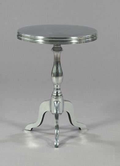 Contemporary Polished Steel Occasional 2d26b