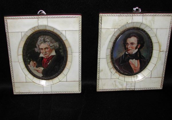 Pair of German Oval Portrait Miniatures,