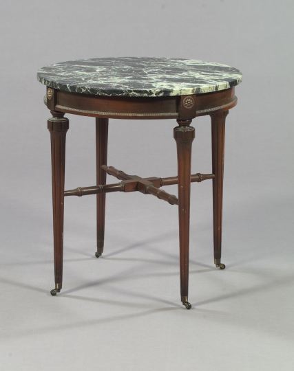 Louis XVI-Style Stained Mahogany Marble-top