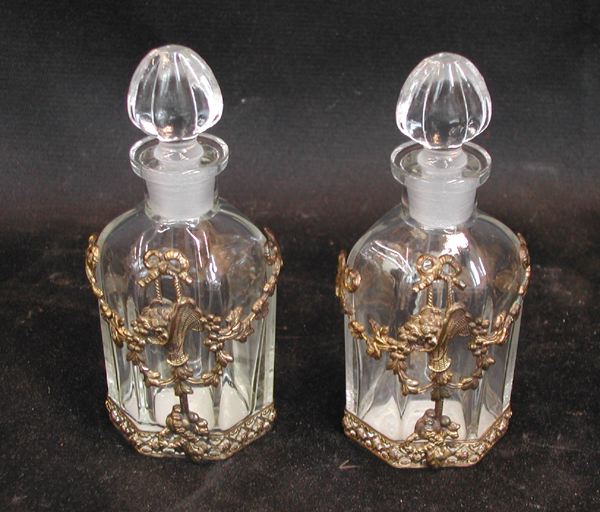 Diminutive Pair of French Gilt Brass Mounted 2d001