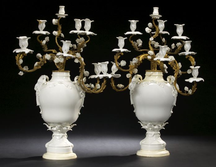 Large and Impressive Pair of Meissen