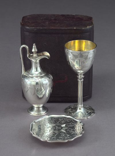 Rare Cased Three-Piece English Sterling