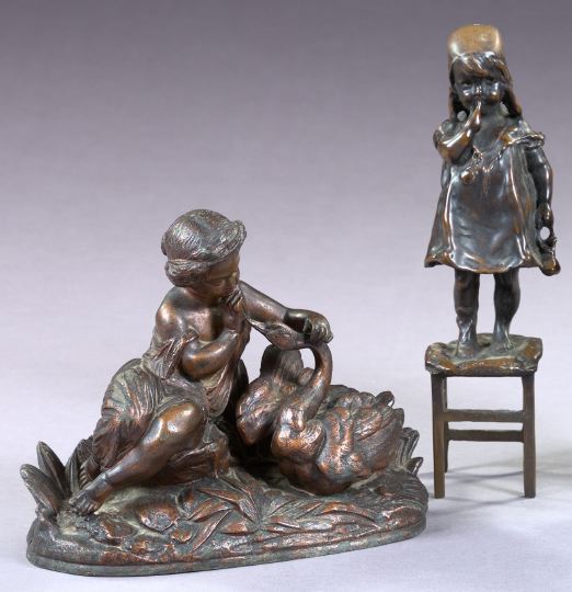 Bronze Patinated Spelter Group 2d551