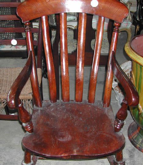 Edwardian Provincial Elm Armchair  2d58e