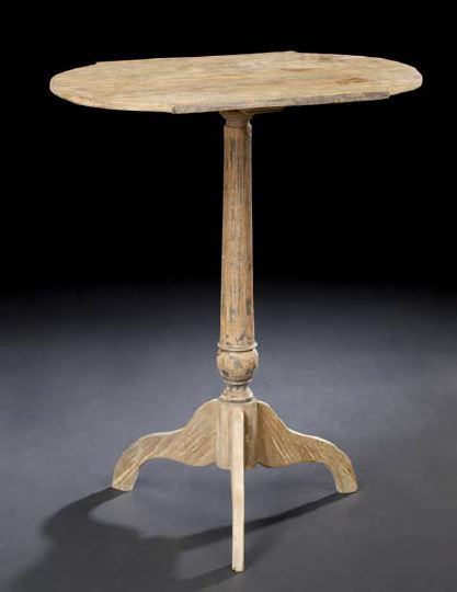 Italian Provincial Oak Tripod Table,