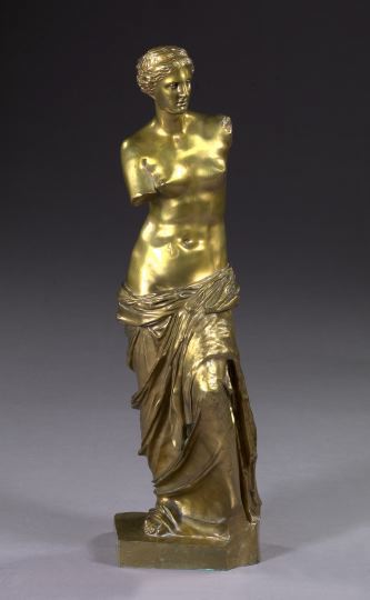 French Gilded Bronze Figure of the Venus