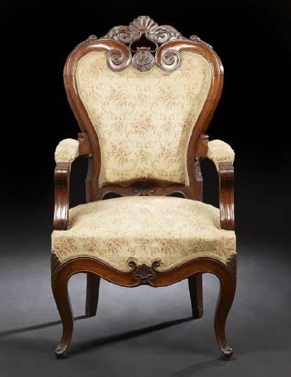 Continental Mahogany Armchair,