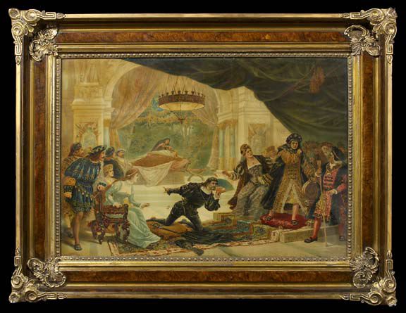 Large and Dramatic Oblong German Chromolithograph,