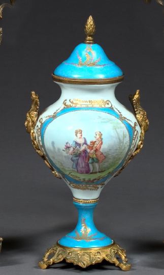 French Gilt-Brass-Mounted Porcelain