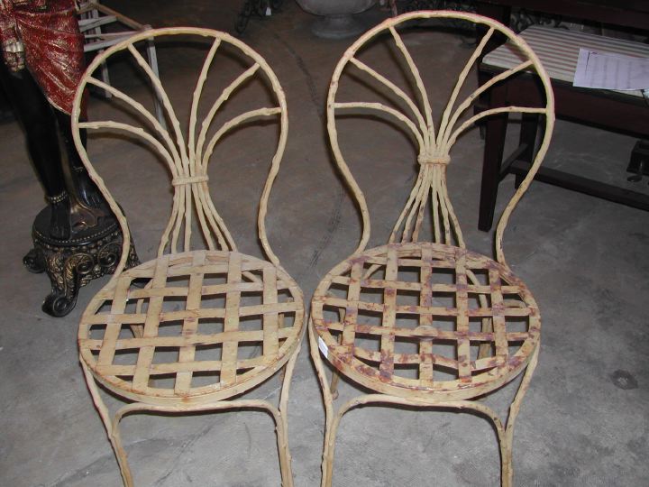 Pair of Rustic Polychromed Wrought Iron 2d5e4