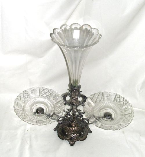 English Silverplate and Cut Glass