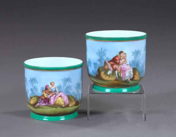 Pair of French Polychromed Porcelain 2d615