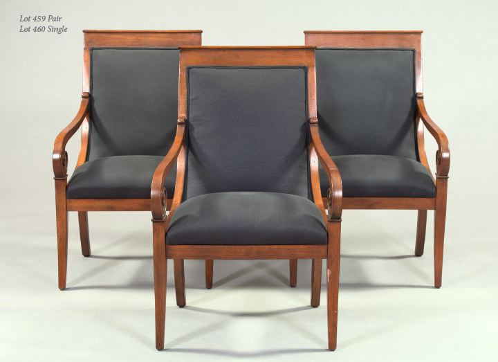 Pair of Regency-Style Stained Mahogany